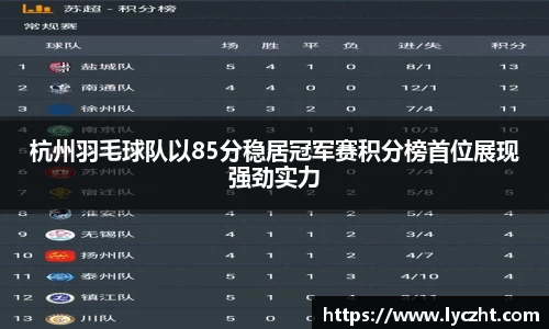 杭州羽毛球队以85分稳居冠军赛积分榜首位展现强劲实力